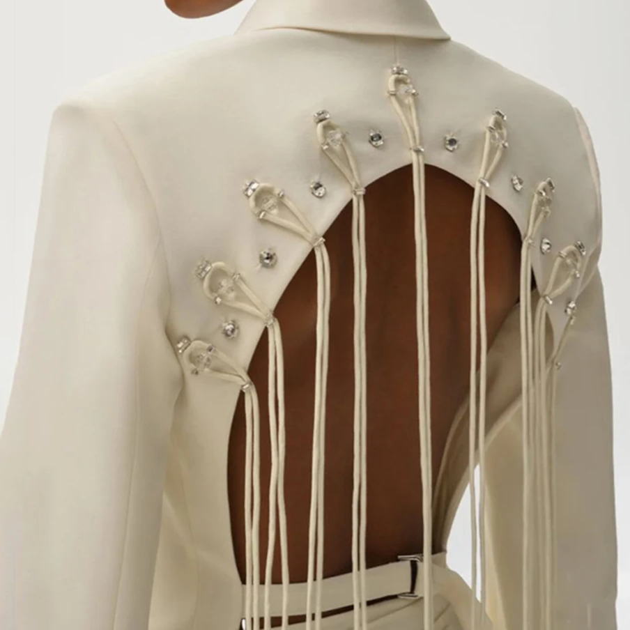BACKLESS BLAZER with LACES