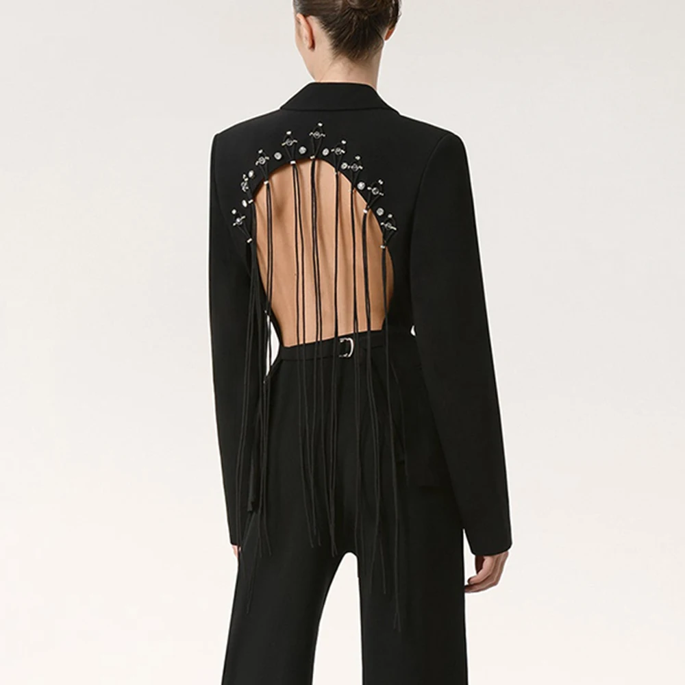 BACKLESS BLAZER with LACES