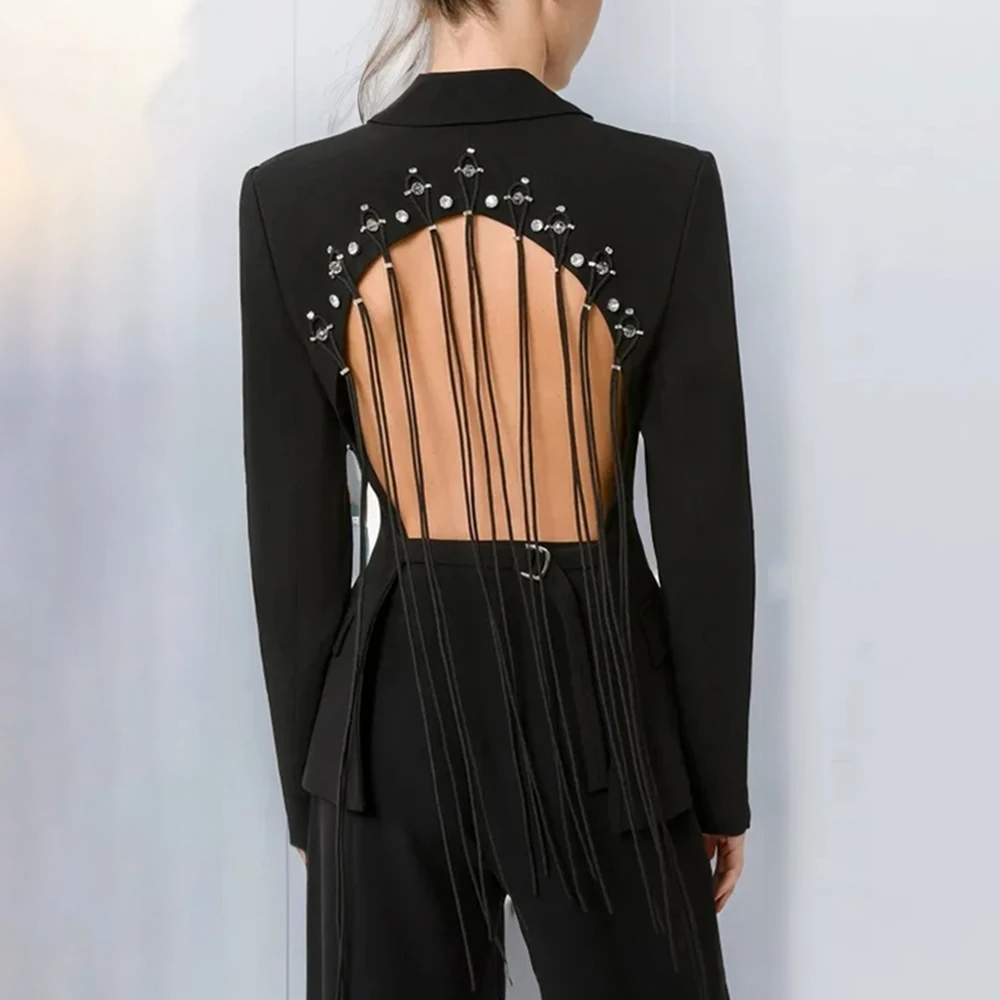 BACKLESS BLAZER with LACES