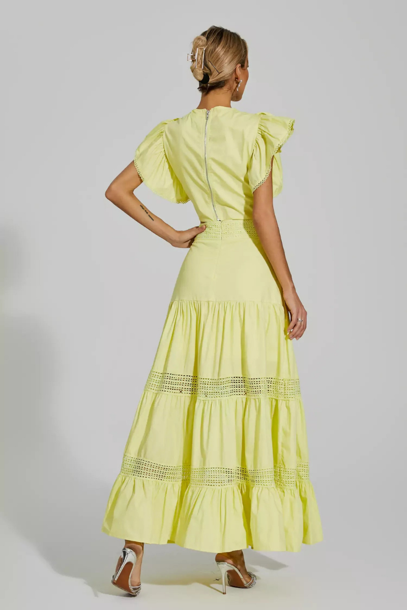 Coraline Round Neck Ruffle Skirt Set