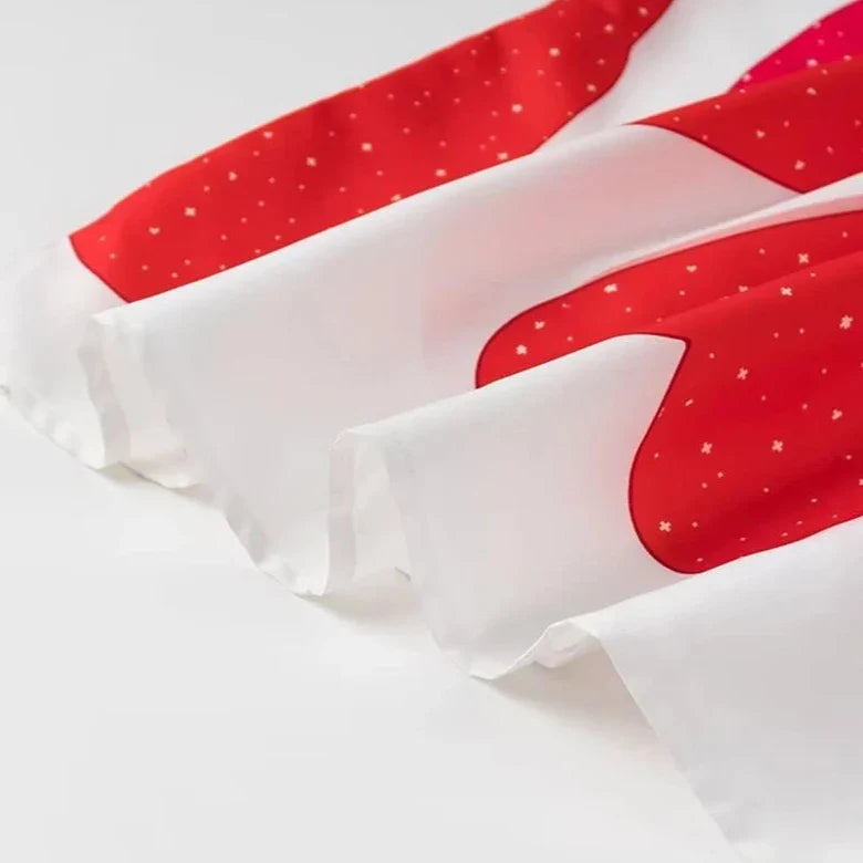 RED HEARTS V ECK SLING DRESS