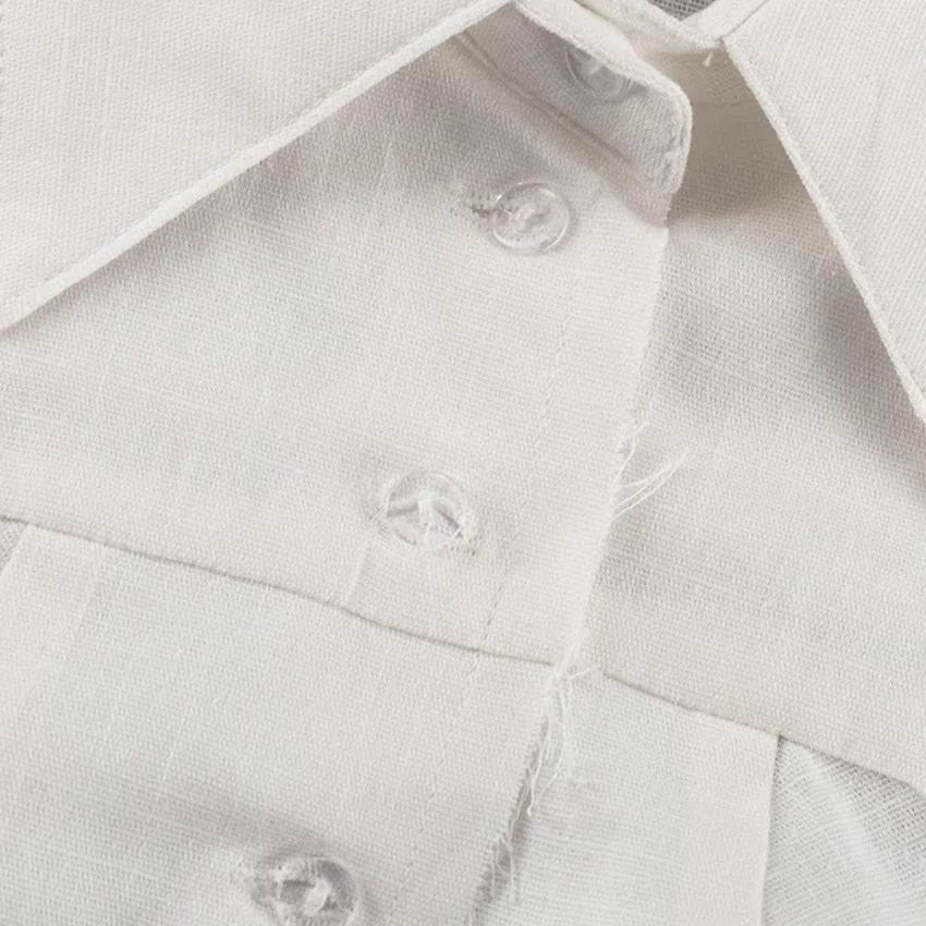 LINEN CUT OUT PANTS and SHIRT SET