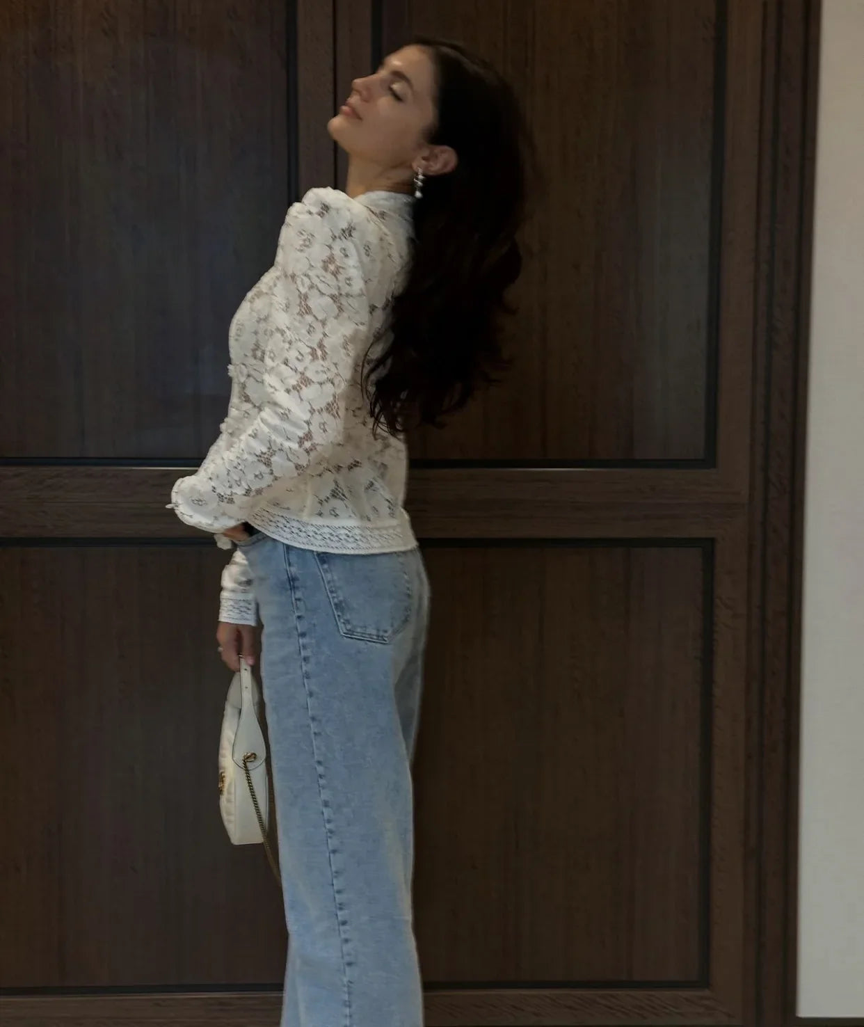 LACE VINTAGE MESH BLOUSE