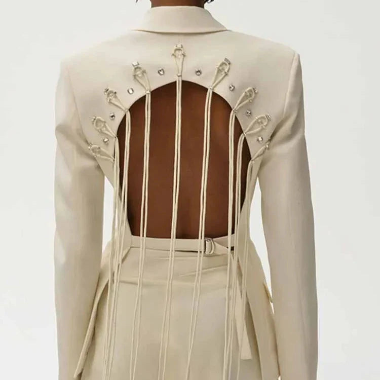 BACKLESS BLAZER with LACES
