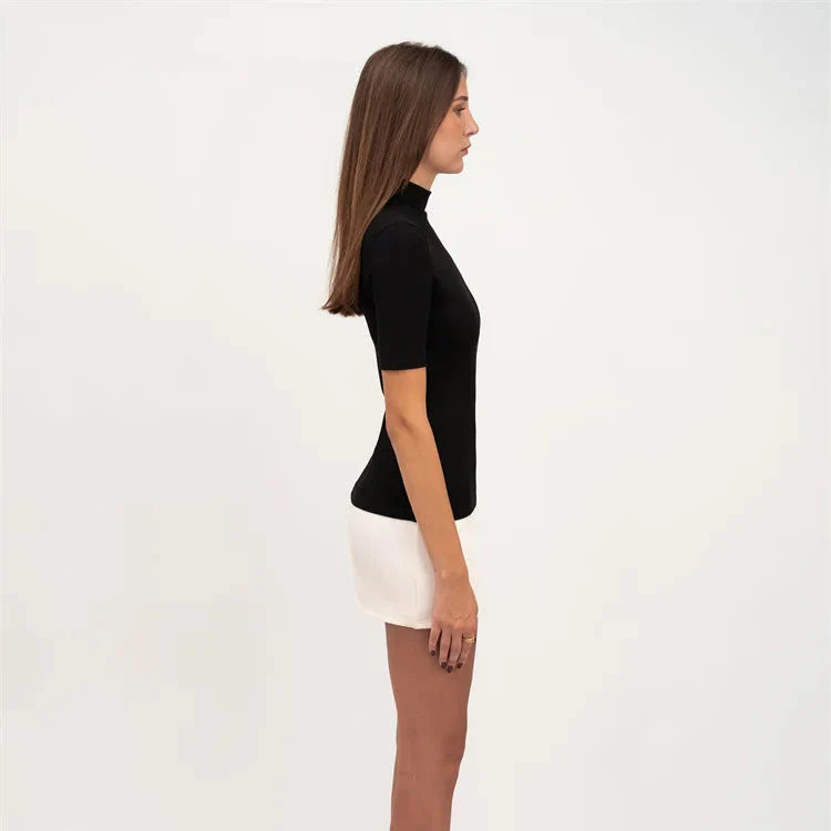 WHITE SKIRT SHORT SLEEVE MINI DRESS