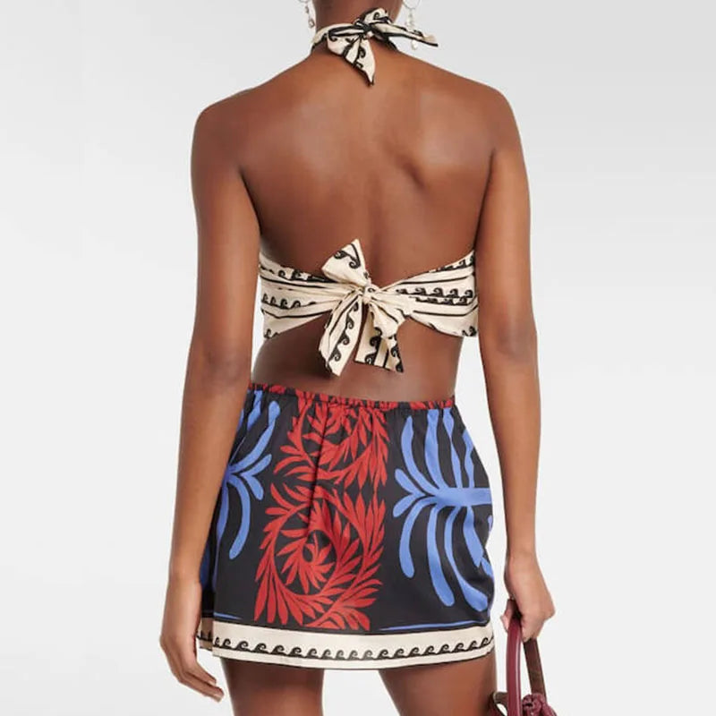 PATTERN PRINTED MINI DRESS