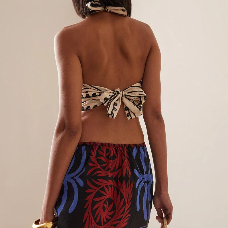 PATTERN PRINTED MINI DRESS