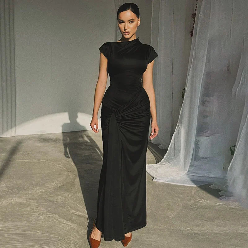 SLEEVELESS BODYCON MAXI DRESS