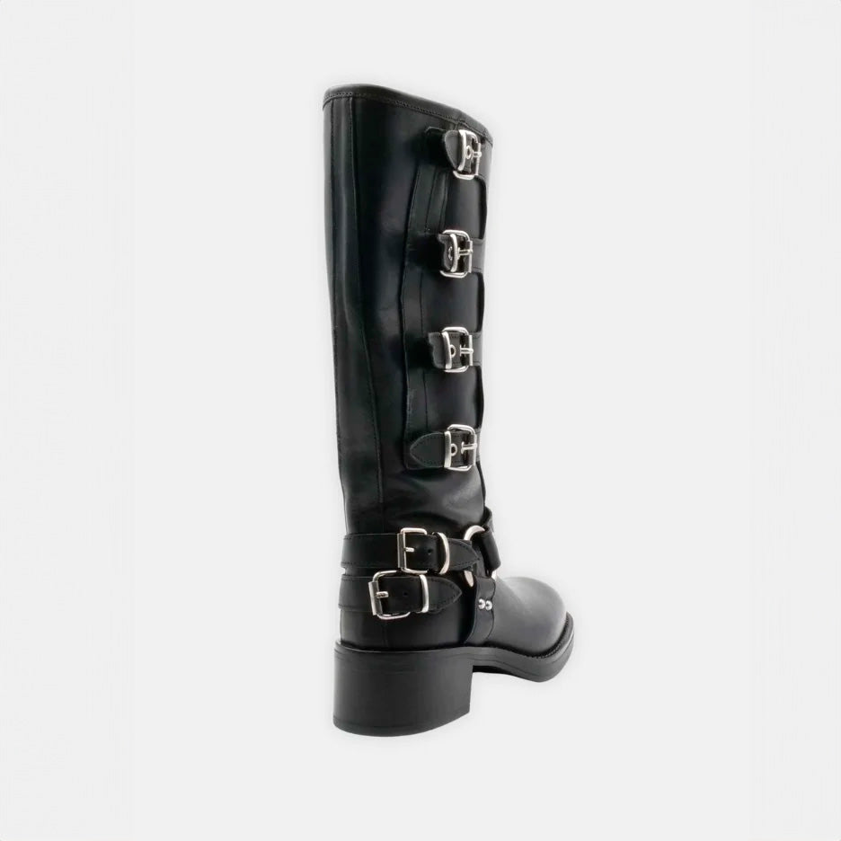 High Knee Boots with Belts