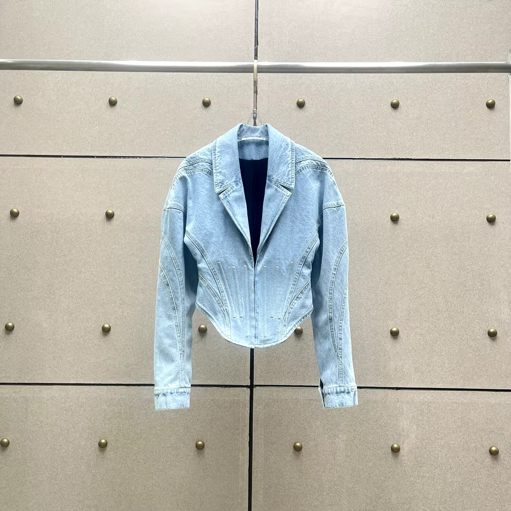 DENIM JACKET LONG SLEEVE with CORSET