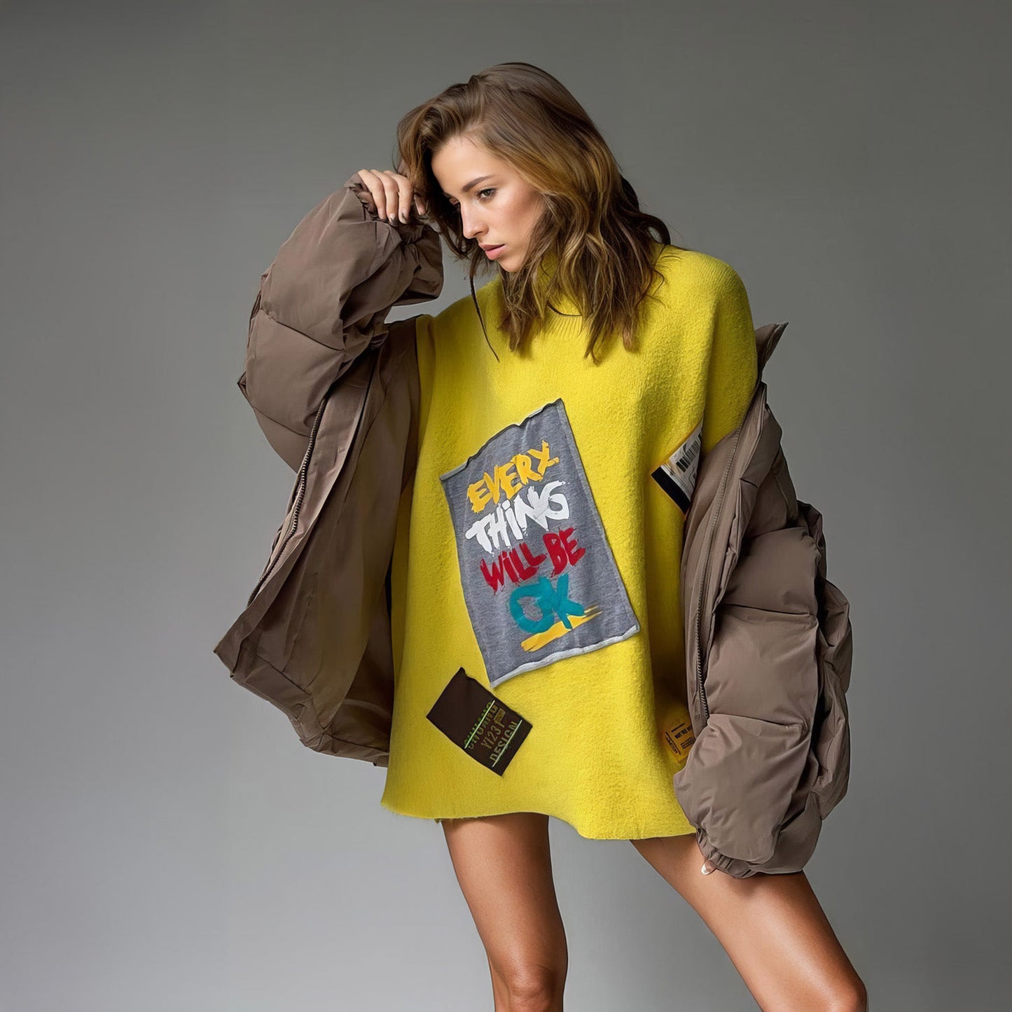 BEIGE PUFFER JACKET