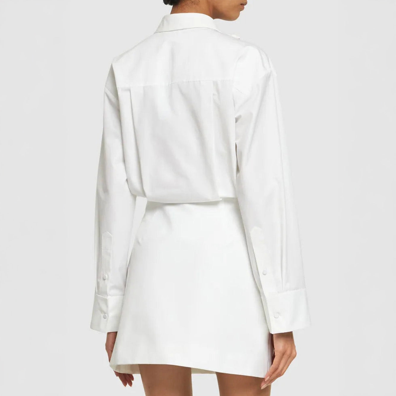 HOLLOW OUT SPLICED APPLIQUES DRESS