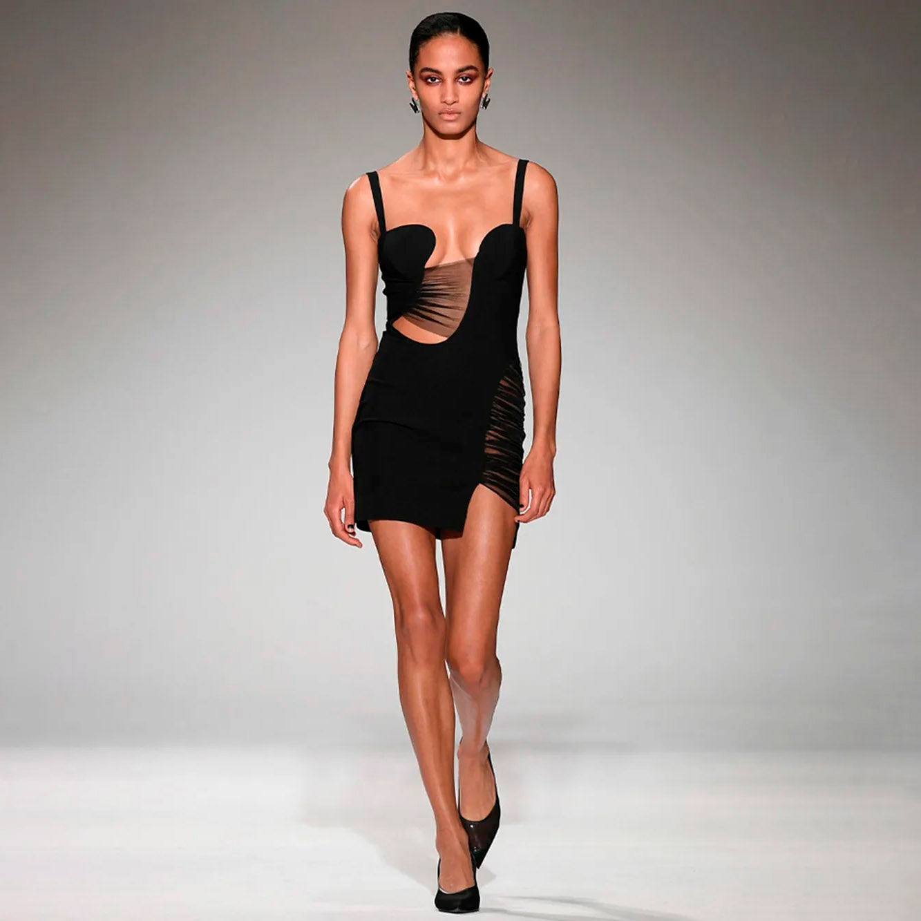 ESYVE HOLLOW OUT STRAPS MINI DRESS