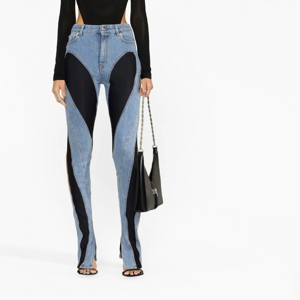 MIDORY HIGH WAIST PANELED JEANS