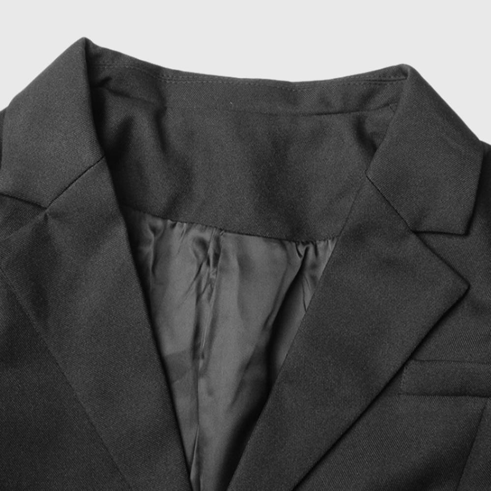 BLACK BLAZER with RHINESTONE CHAIN
