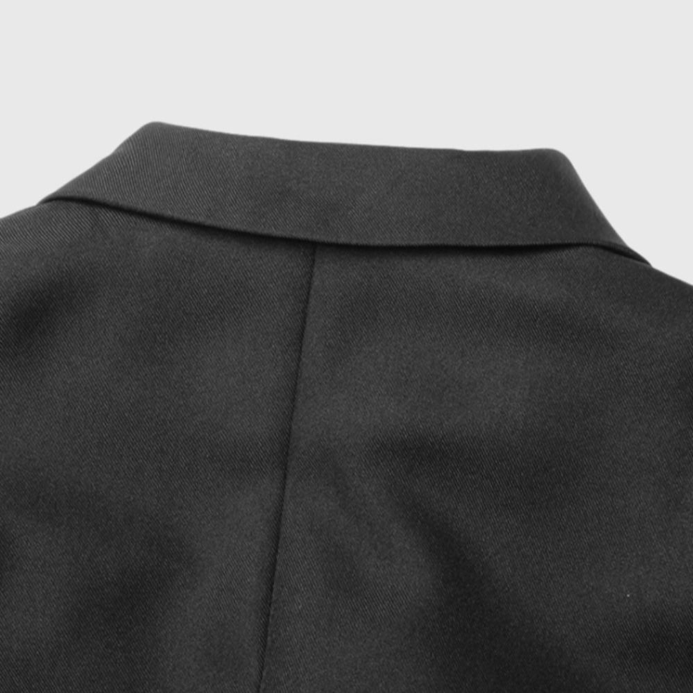 BLACK BLAZER with RHINESTONE CHAIN