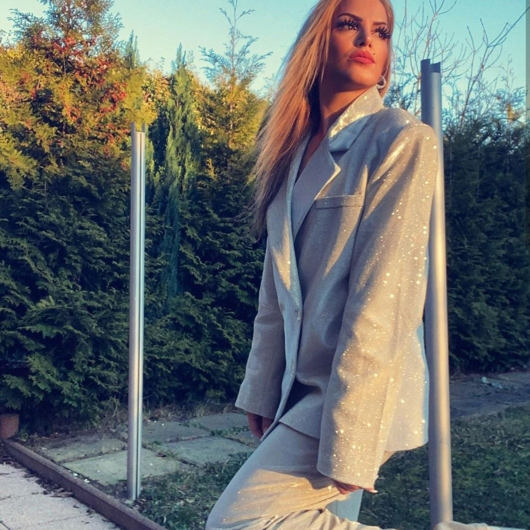 GLITTER TOP PANTS and BLAZER SUIT