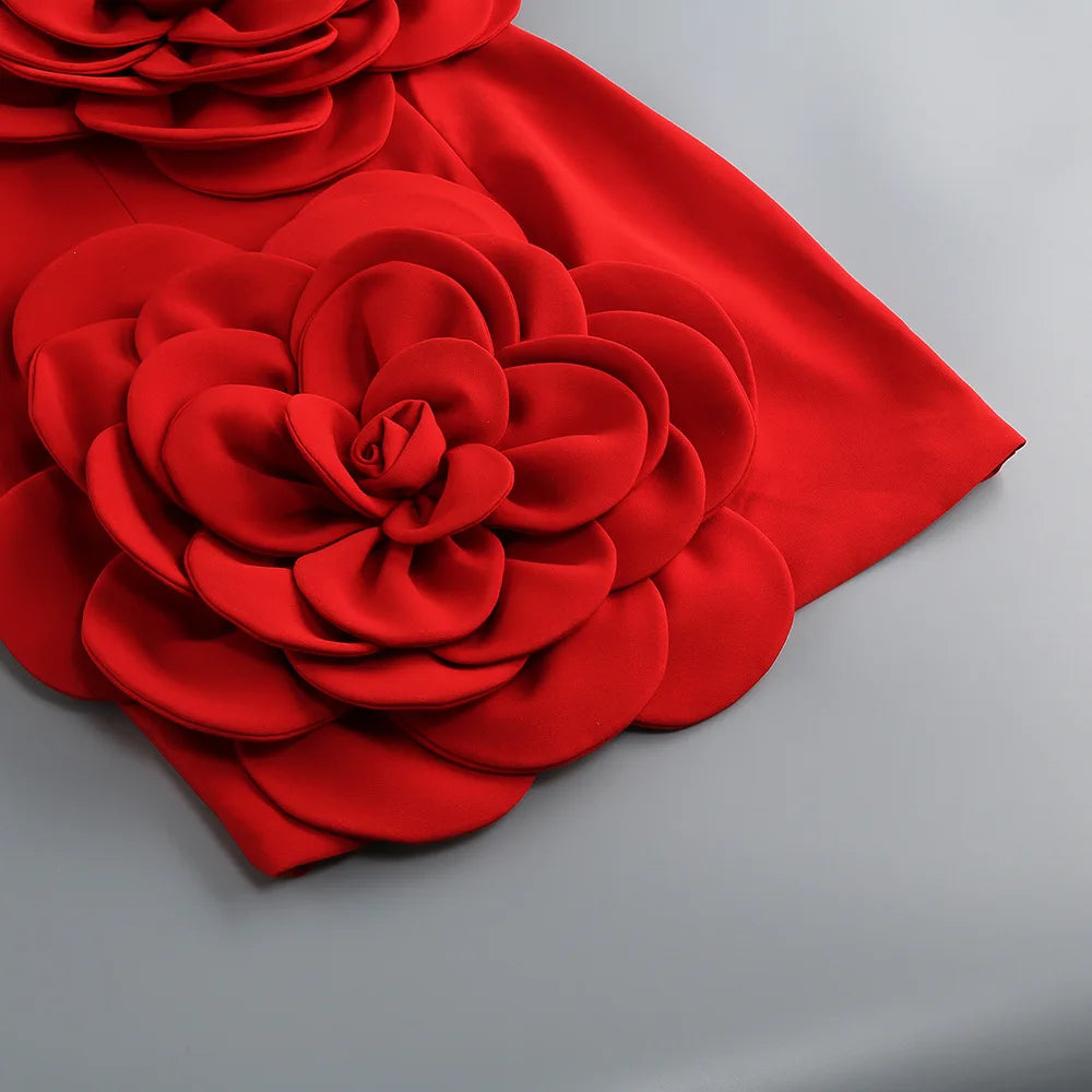 RAMY PATCHWORK decorated with FLOWER MINI DRESS