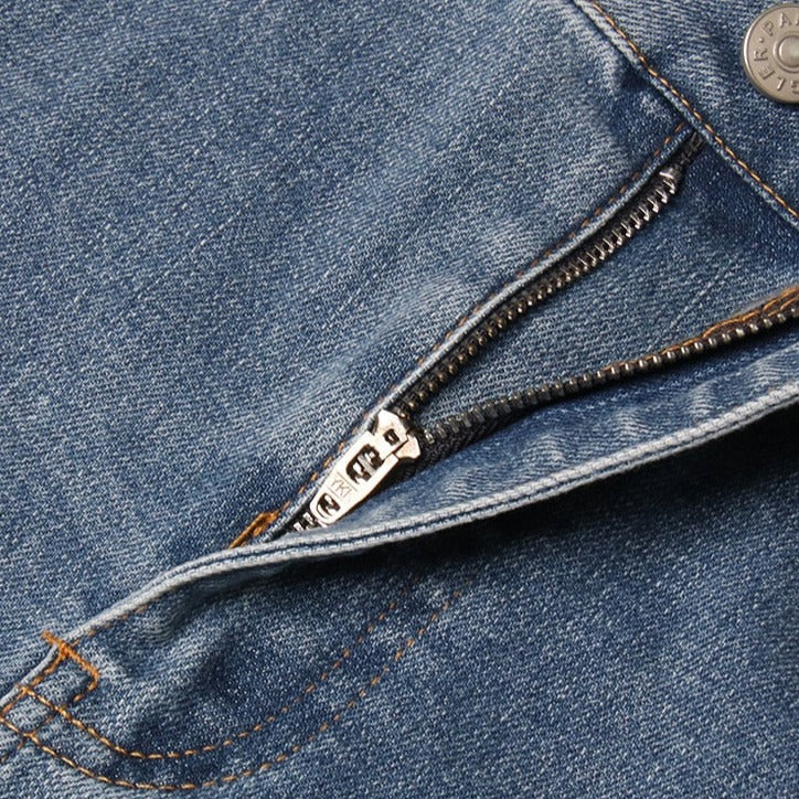 MIDORY MESH HIGH WAISTED PATCHWORK JEANS