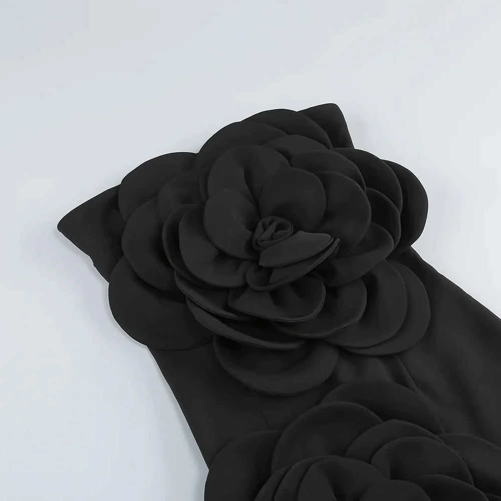 RAMY PATCHWORK decorated with FLOWER MINI DRESS
