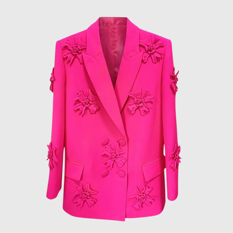 FUCHSIA BLAZER with FLOWERS