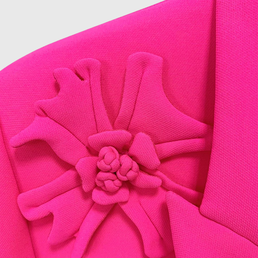 FUCHSIA BLAZER with FLOWERS