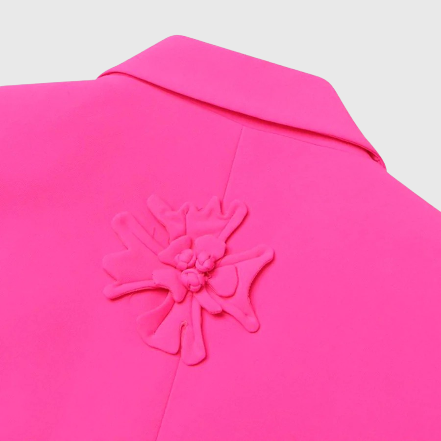 FUCHSIA BLAZER with FLOWERS