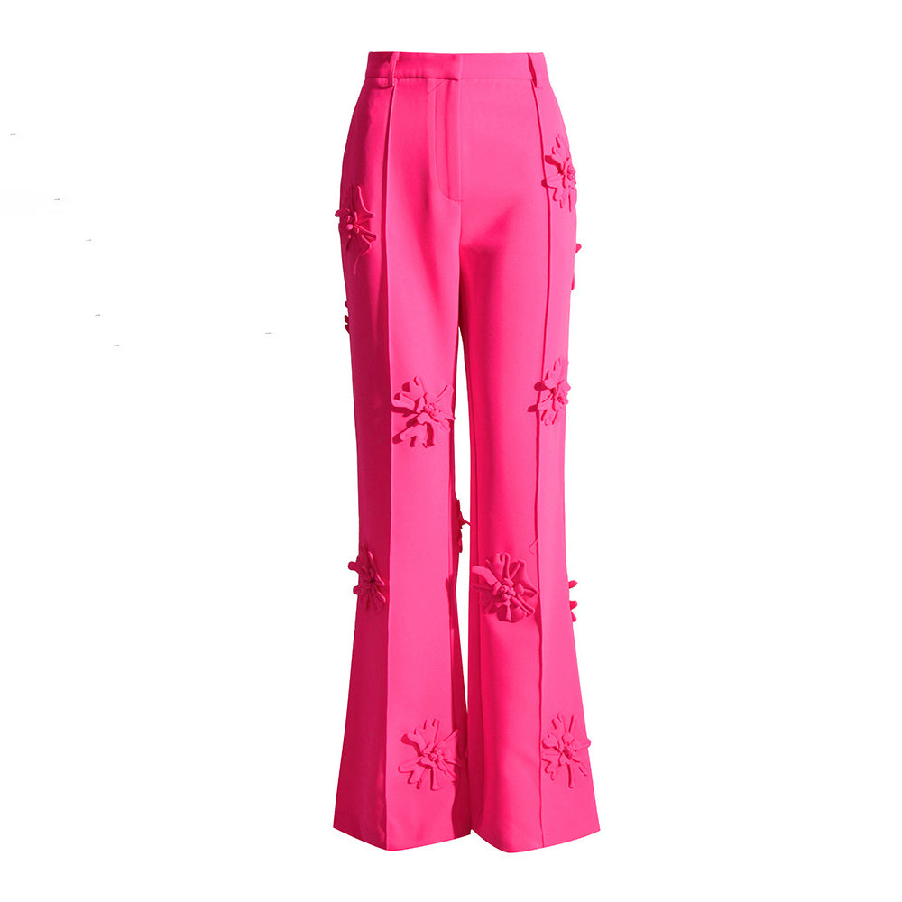 HOTARU FLOWER DECORATED PANTS and BLAZER SET