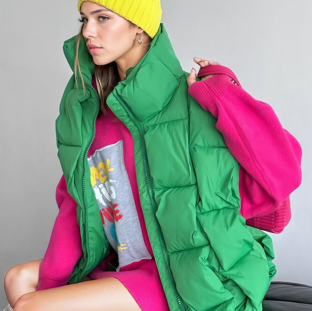 GREEN PUFFER VEST