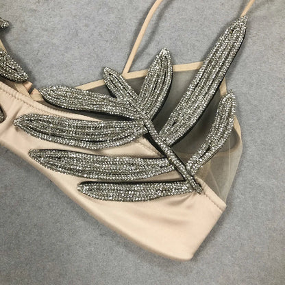 Shiny Mesh Crop Top