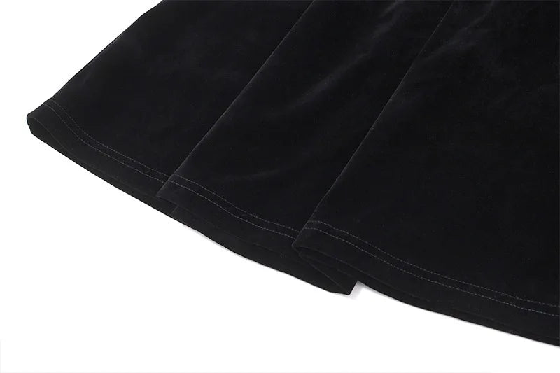 Velvet Strapless Mini Dress for Women – Backless Sexy A-line Party Outfit | Wine Red / Black