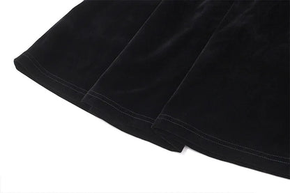 Velvet Strapless Mini Dress for Women – Backless Sexy A-line Party Outfit | Wine Red / Black