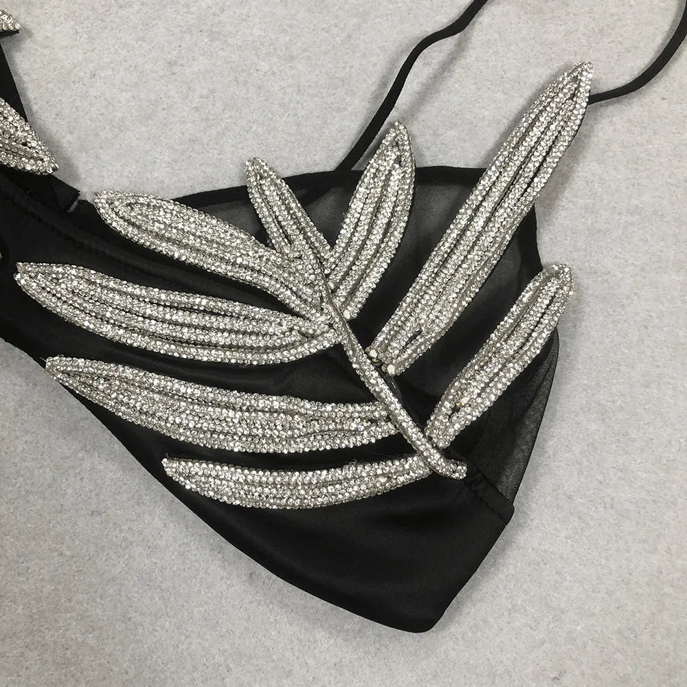Shiny Mesh Crop Top
