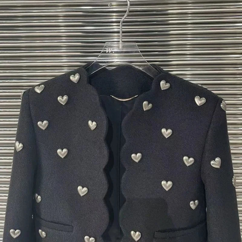 PATCHWORK IRREGULAR JACKET METAL HEARTS