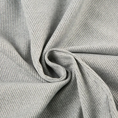 SOLID GRAY LONG SLEEVE JUMPSUIT