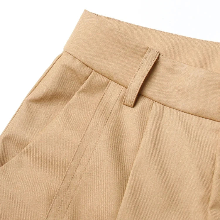 HIGH WAISTED WIDE TROUSERS - MUSTARD