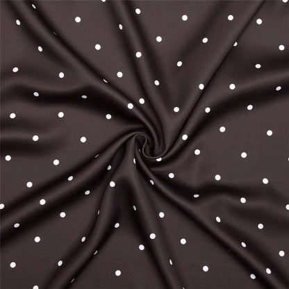 V-neck Polka Dot Long Sleeve Midi Dress – Women’s Elegant Spring Dress