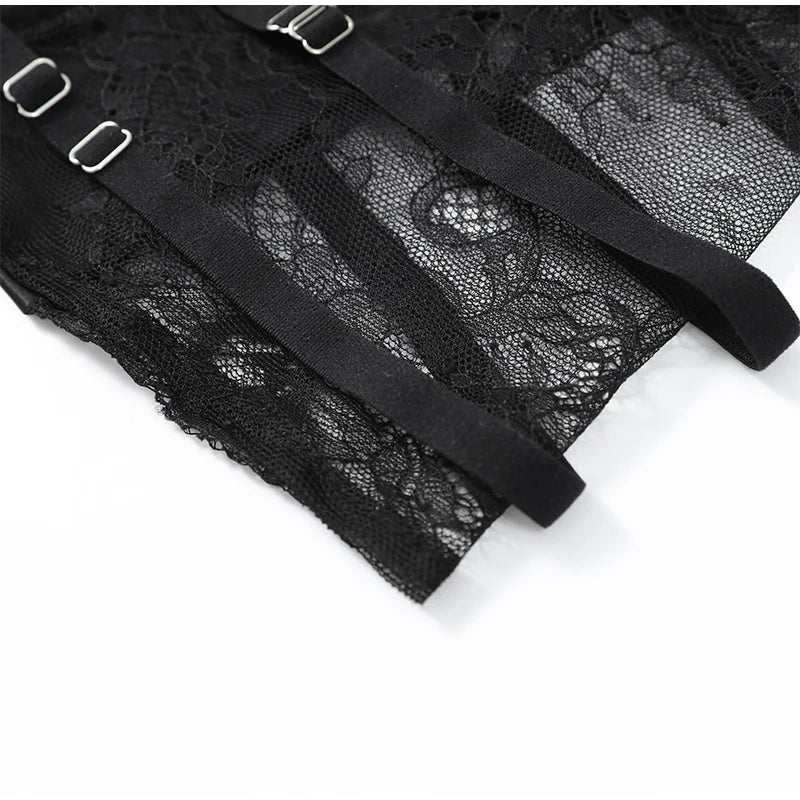 Black Lace Panel Satin Midi Dress