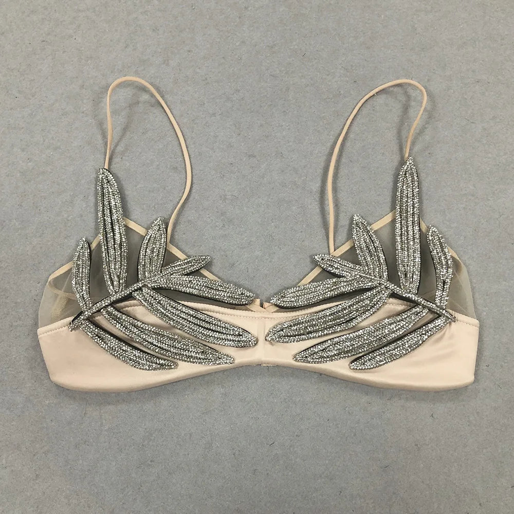Shiny Mesh Crop Top