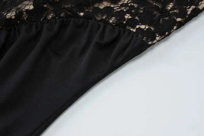 Lace Halter Backless Maxi Dress – Elegant Black Bodycon Evening Gown for Women