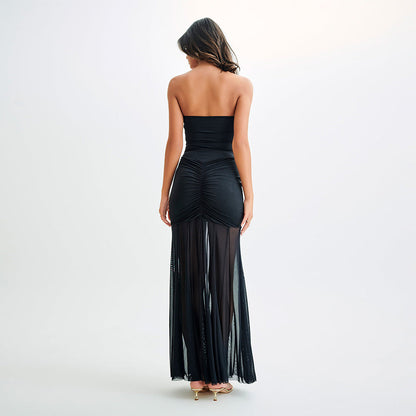 OFF SHOULDER BACKLESS MAXI DRESS