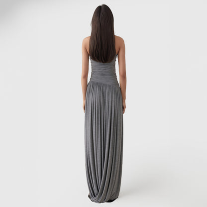 GREY JERSEY MAXY DRES