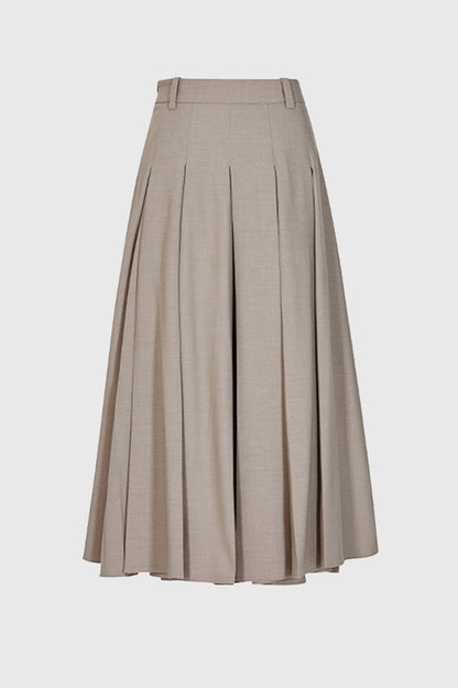 Classic Midi Skirt - Brown