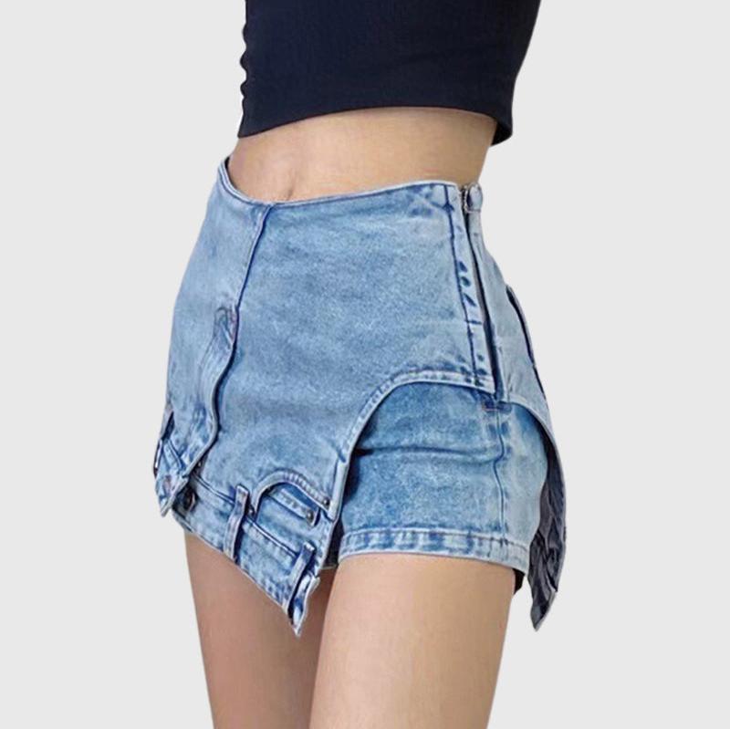 UPSIDE DOWN DENIM MINI SKIRT