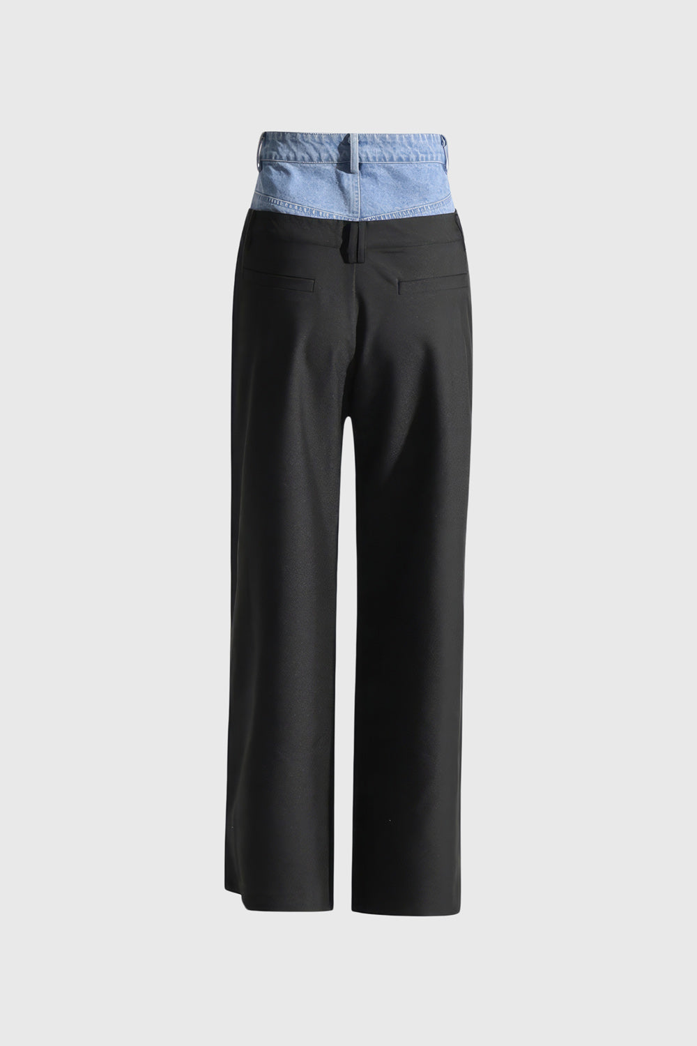 Double Waist Trousers - Black