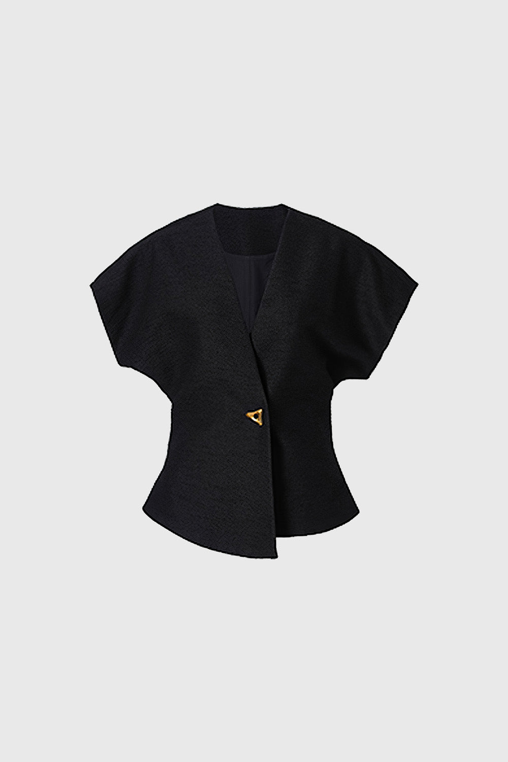 Single Buttoned Waistcoat - Black