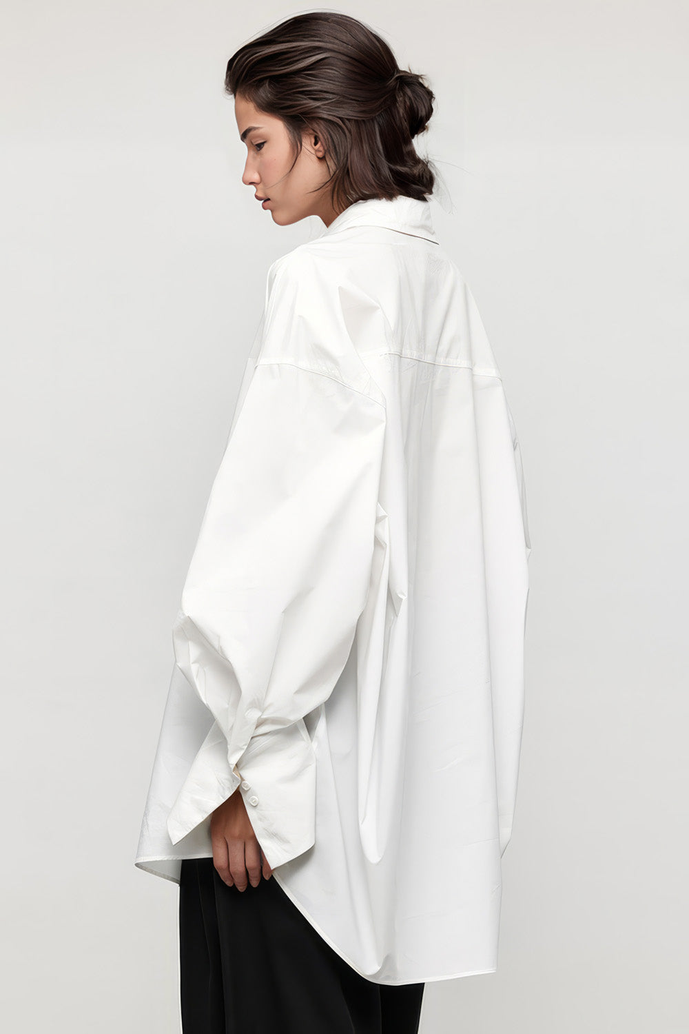 Oversized Basic Shirt - White