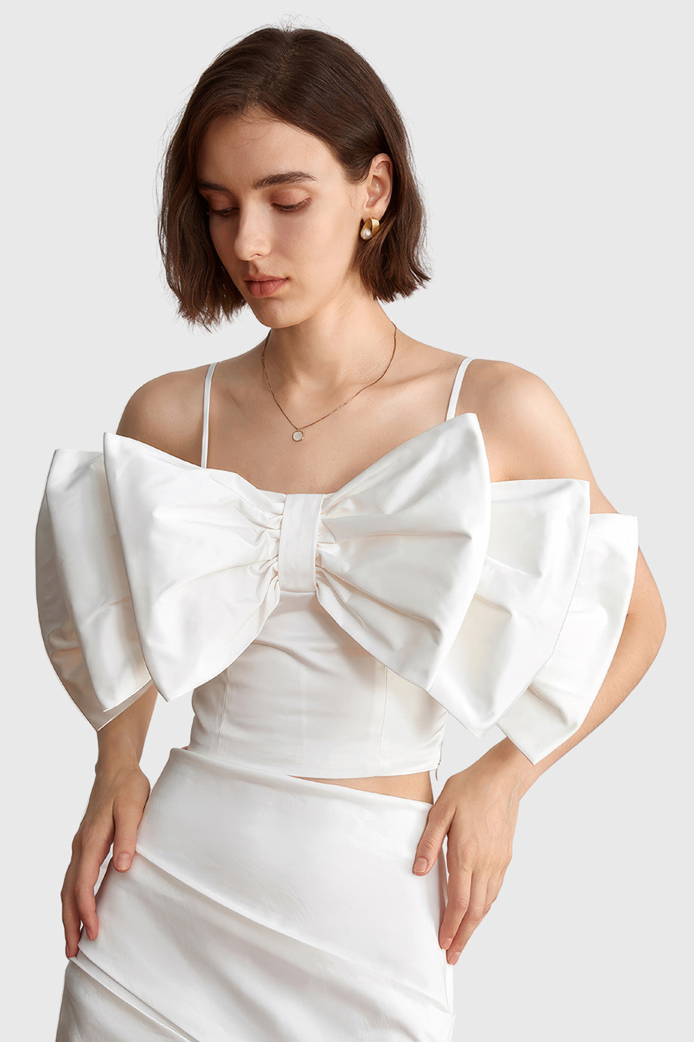 Ribbon Top - White