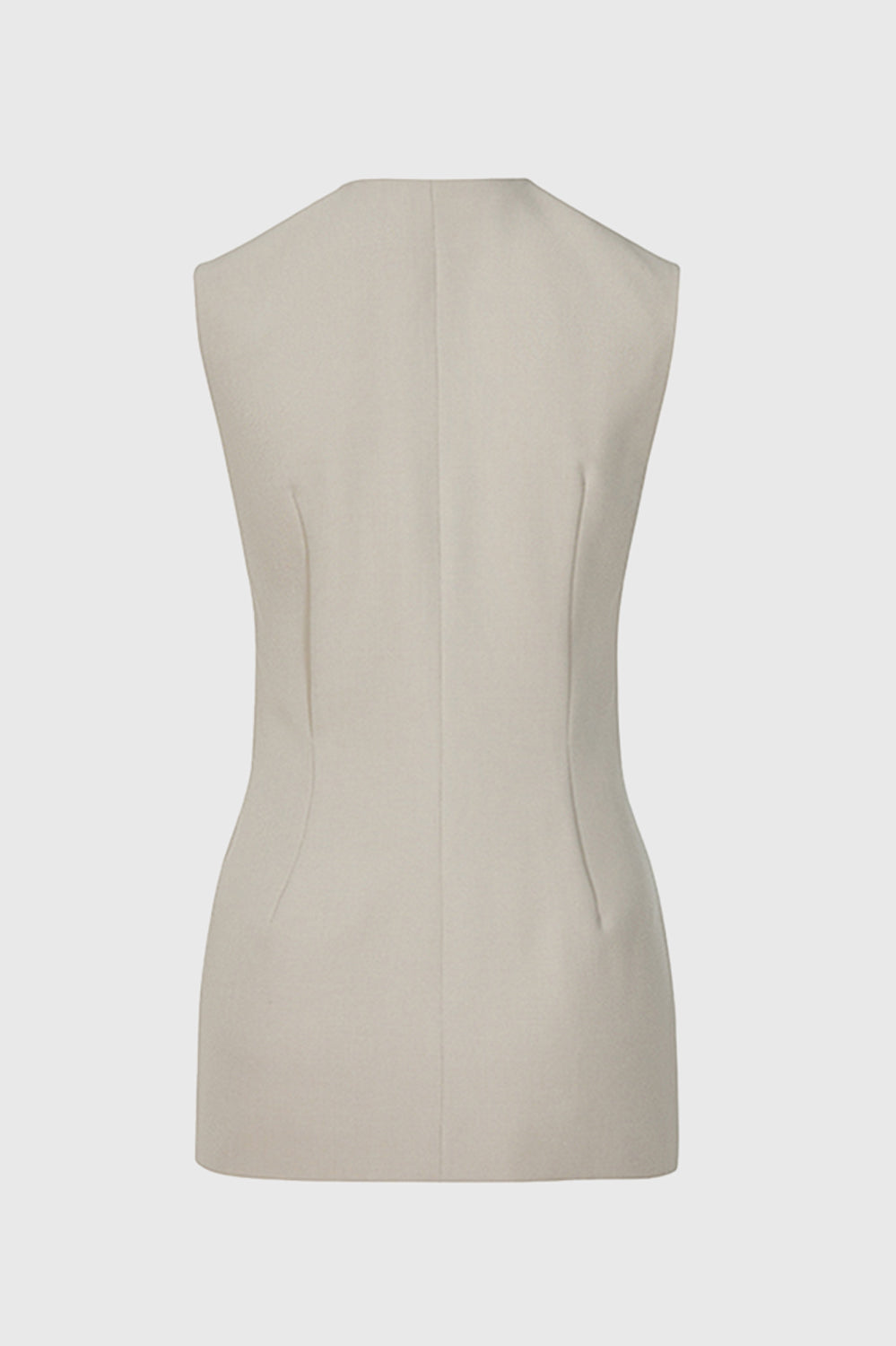 Buttoned Vest - Beige