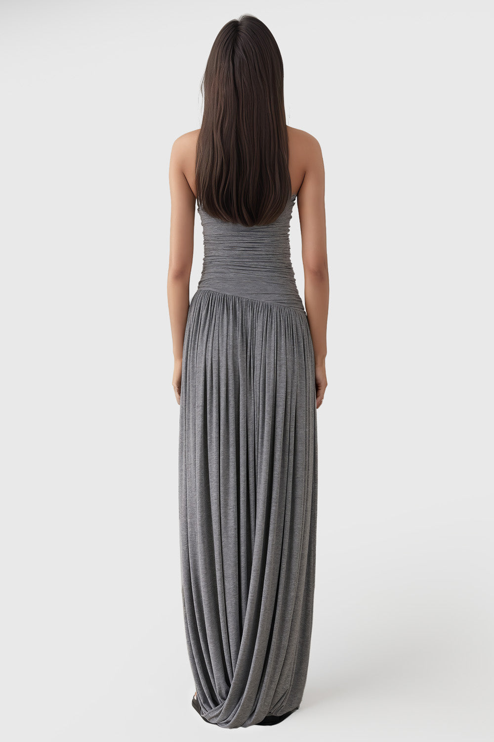 GREY JERSEY MAXY DRES